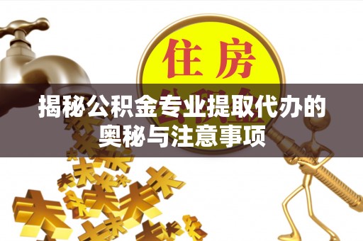 昌邑揭秘公积金专业提取代办的奥秘与注意事项