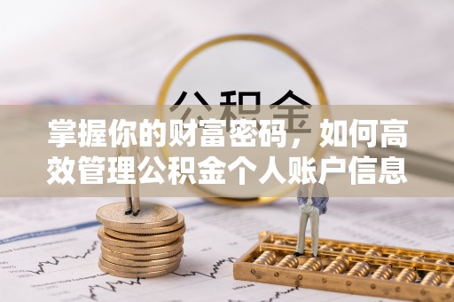 昌邑掌握你的财富密码，如何高效管理公积金个人账户信息