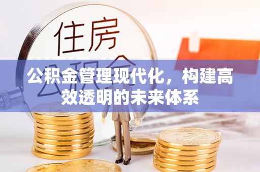 昌邑公积金管理现代化，构建高效透明的未来体系