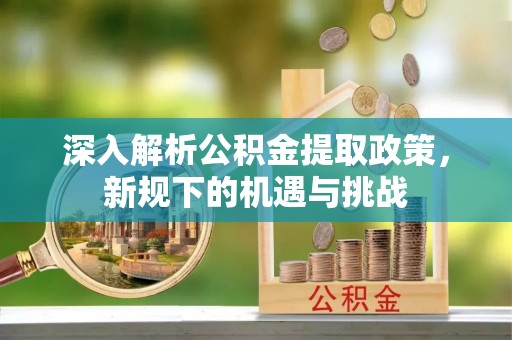 昌邑深入解析公积金提取政策，新规下的机遇与挑战