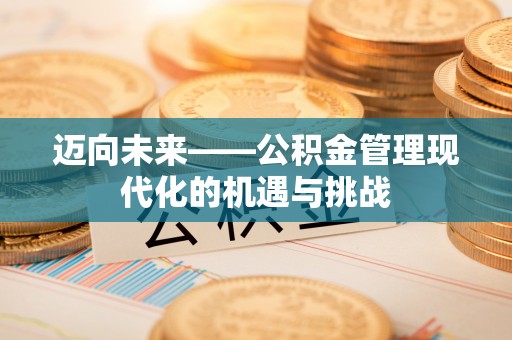 昌邑迈向未来——公积金管理现代化的机遇与挑战